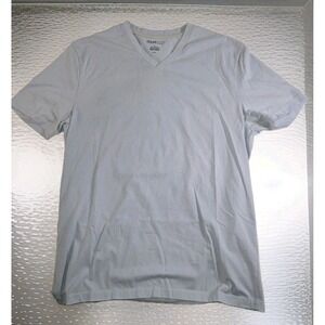 Kenneth Cole WEARNESS Men's V-Neck T-Shirt Size L Light Blue Cotton Blend Short